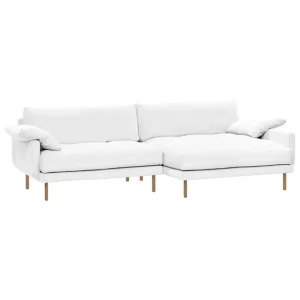 Muuto Sofas Und Liegen-Interface Bebé Sofa mit Chaiselongue, rechts, Jagger 1, Weiß, Eiche
