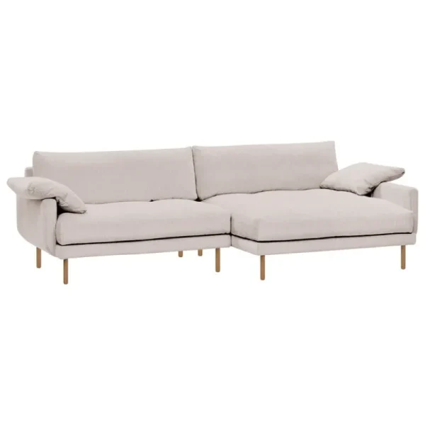 Warm Nordic Sofas Und Liegen-Interface Bebé Sofa mit Chaiselongue, rechts, Jagger 3, Beige, Eiche