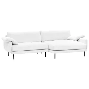 Interface Sofas Und Liegen-Bebé Sofa mit Chaiselongue, rechts, Jagger 1, Weiß, schwarzes Me
