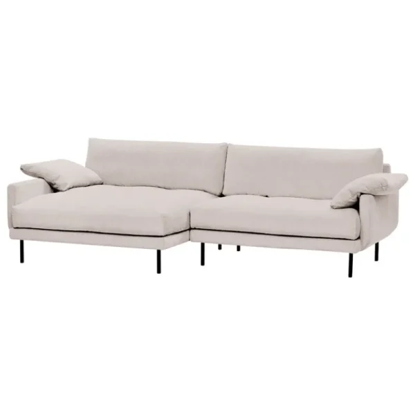 Interface Sofas Und Liegen-Bebé Sofa mit Chaiselongue, links, Jagger 3, Beige, schwarzes Me