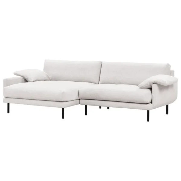 Interface Sofas Und Liegen-Bebé Sofa mit Chaiselongue, links, Muru 472, Beige, schwarzes Me