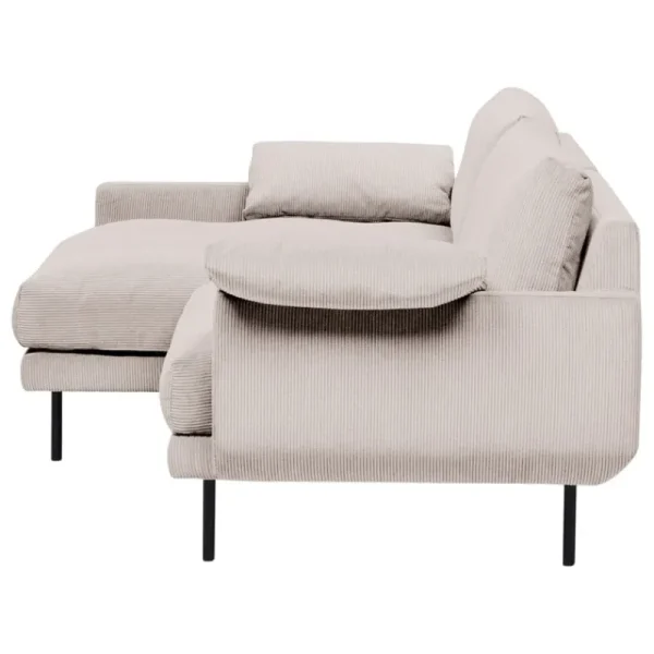 Interface Sofas Und Liegen-Bebé Sofa mit Chaiselongue, links, Jagger 3, Beige, schwarzes Me