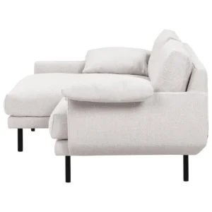 Interface Sofas Und Liegen-Bebé Sofa mit Chaiselongue, links, Muru 472, Beige, schwarzes Me