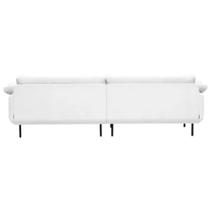 Interface Sofas Und Liegen-Bebé Sofa mit Chaiselongue, links, Jagger 1, Weiß, schwarzes Met