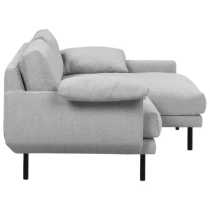 Interface Sofas Und Liegen-Bebé Sofa mit Chaiselongue, rechts, Muru 470, Grau, schwarzes Me