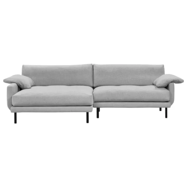 Interface Sofas Und Liegen-Bebé Sofa mit Chaiselongue, links, Muru 470, Grau, schwarzes Met
