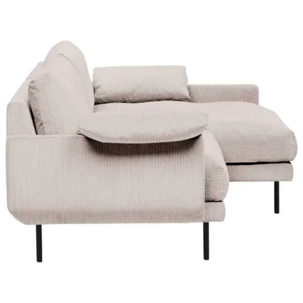 Interface Sofas Und Liegen-Bebé Sofa mit Chaiselongue, rechts, Jagger 3, Beige, schwarzes M