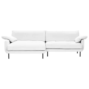 Interface Sofas Und Liegen-Bebé Sofa mit Chaiselongue, links, Jagger 1, Weiß, schwarzes Met