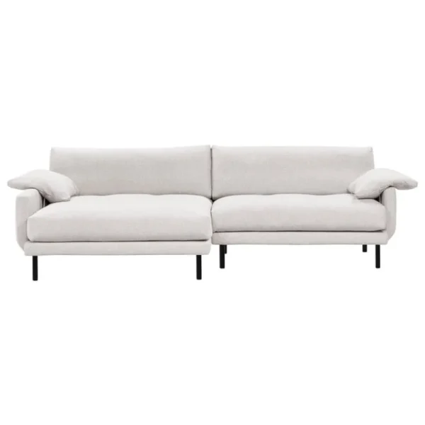 Interface Sofas Und Liegen-Bebé Sofa mit Chaiselongue, links, Muru 472, Beige, schwarzes Me