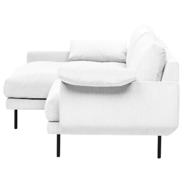 Interface Sofas Und Liegen-Bebé Sofa mit Chaiselongue, links, Jagger 1, Weiß, schwarzes Met