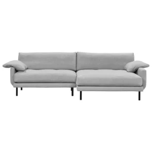 Interface Sofas Und Liegen-Bebé Sofa mit Chaiselongue, rechts, Muru 470, Grau, schwarzes Me