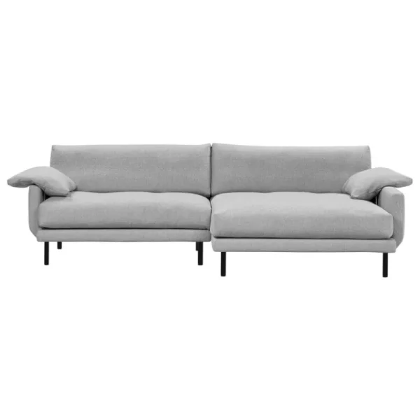 Interface Sofas Und Liegen-Bebé Sofa mit Chaiselongue, rechts, Muru 470, Grau, schwarzes Me