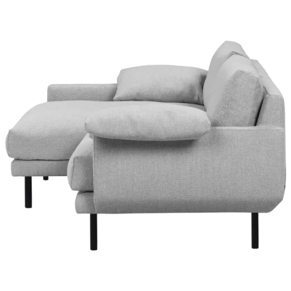 Interface Sofas Und Liegen-Bebé Sofa mit Chaiselongue, links, Muru 470, Grau, schwarzes Met