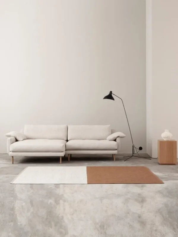 Warm Nordic Sofas Und Liegen-Interface Bebé Sofa mit Chaiselongue, rechts, Jagger 3, Beige, Eiche