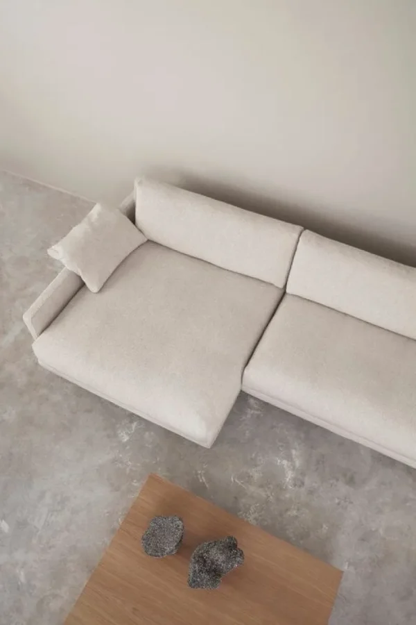 Interface Sofas Und Liegen-Bebé Sofa mit Chaiselongue, rechts, Muru 470, Grau, schwarzes Me