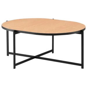 Interface Tische-Pilleri Couchtisch, 60 x 80 cm, Schwarz, Eiche