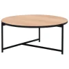 Interface Tische-Pilleri Couchtisch, 80 cm, Schwarz, Eiche