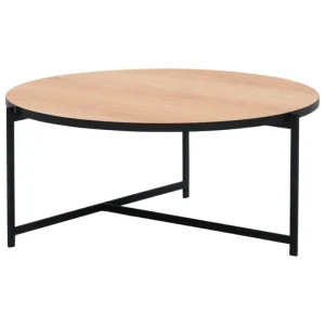 Interface Tische-Pilleri Couchtisch, 80 cm, Schwarz, Eiche