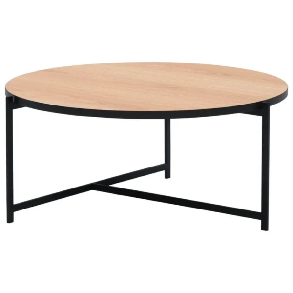 Interface Tische-Pilleri Couchtisch, 80 cm, Schwarz, Eiche