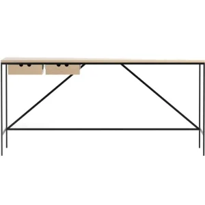 Karakter Schreibtische Und Raumtrenner | Tische^Cache Konsolentisch, 152 x 56 cm, Eiche – tiefschwarz