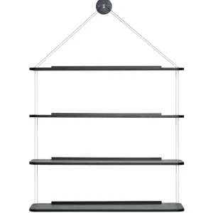 Montana Furniture Regale-Karakter Libreria Pensile Regal, Esche schwarz lackiert