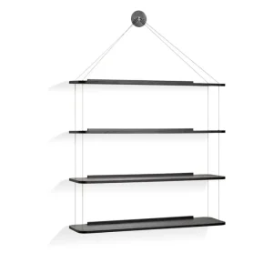 Montana Furniture Regale-Karakter Libreria Pensile Regal, Esche schwarz lackiert