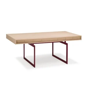 Karakter Schreibtische Und Raumtrenner | Tische^Office Schreibtisch, Eiche – rotes Gestell