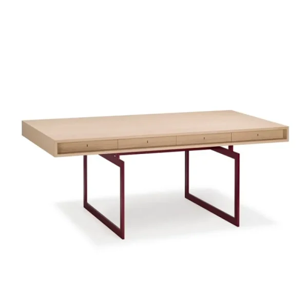 Karakter Schreibtische Und Raumtrenner | Tische^Office Schreibtisch, Eiche – rotes Gestell