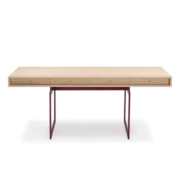 Karakter Schreibtische Und Raumtrenner | Tische^Office Schreibtisch, Eiche – rotes Gestell