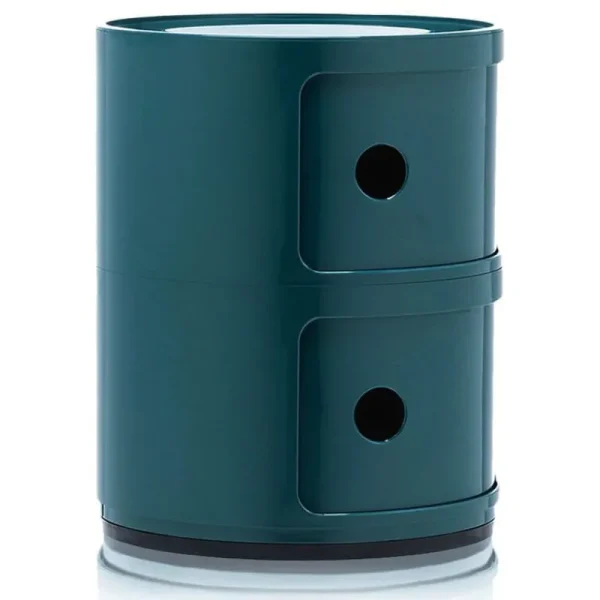 Poiat Aufbewahrungsmöbel | Tische-Kartell Aufbewahrungseinheit Componibili, 2 Module, blau