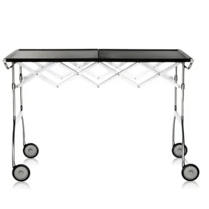 Poiat Tische-Kartell Battista Servierwagen/Beistelltisch, klappbar, Schwarz - Chrom
