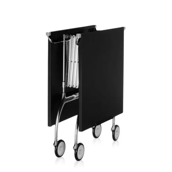 Poiat Tische-Kartell Battista Servierwagen/Beistelltisch, klappbar, Schwarz - Chrom