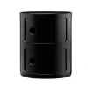 Normann Copenhagen Aufbewahrungsmöbel | Tische-Kartell Componibili Aufbewahrungseinheit, 2 Module, schwarz