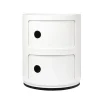 Audo Copenhagen Aufbewahrungsmöbel | Tische-Kartell Componibili Aufbewahrungseinheit, 2 Module, weiß