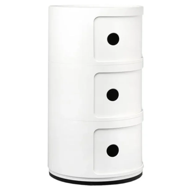 Kartell Aufbewahrungsmöbel | Tische-Componibili Aufbewahrungseinheit, 3 Module, weiß