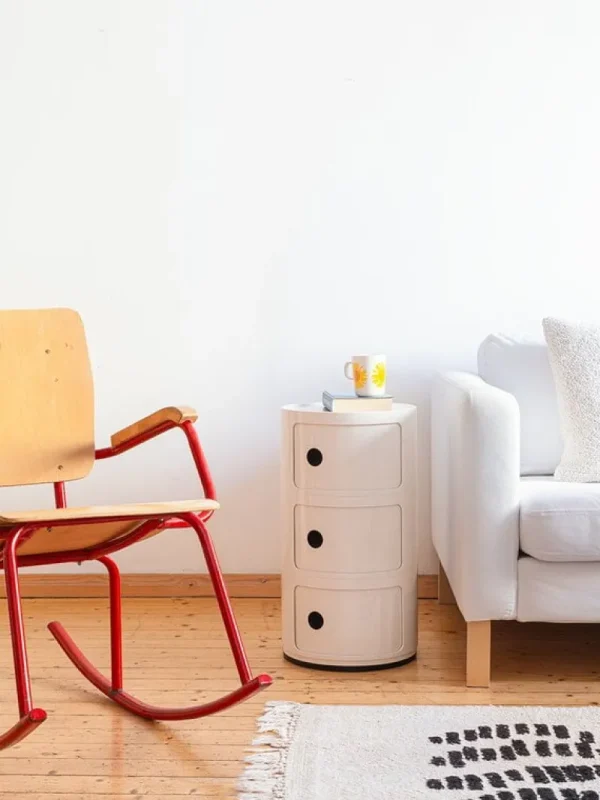 Kartell Aufbewahrungsmöbel | Tische-Componibili Aufbewahrungseinheit, 3 Module, weiß
