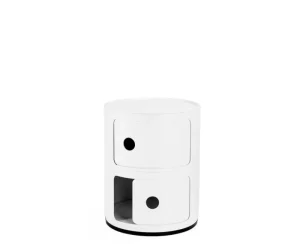 Verpan Aufbewahrungsmöbel | Tische-Kartell Componibili Recycled Aufbewahrungseinheit, 2 Module, Mattweiß