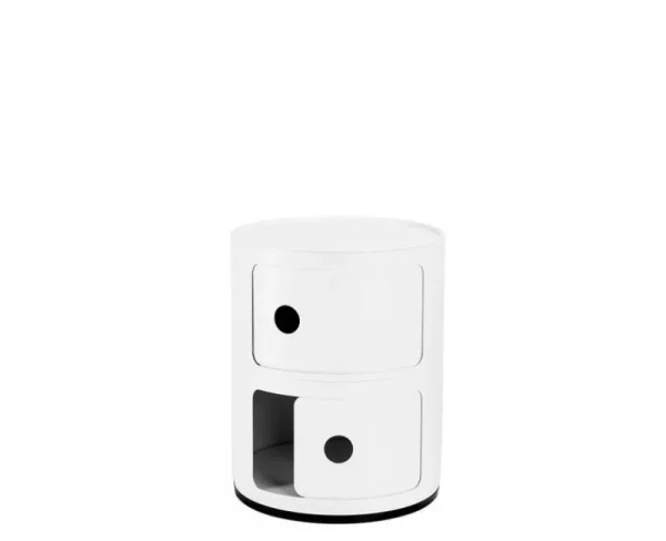 Verpan Aufbewahrungsmöbel | Tische-Kartell Componibili Recycled Aufbewahrungseinheit, 2 Module, Mattweiß