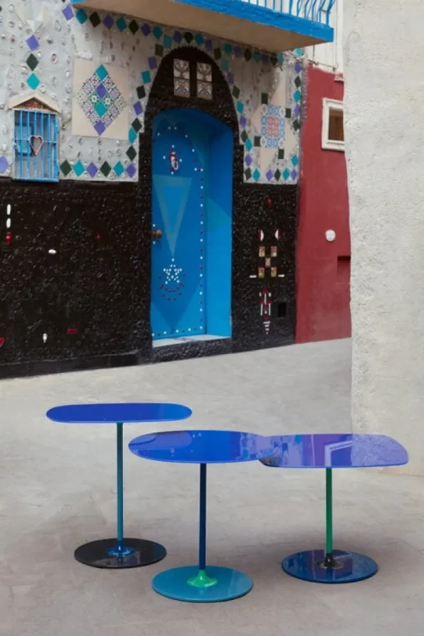 HAY Tische-Kartell Thierry Beistelltisch, 45 x 45 cm, Blau