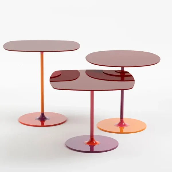 HAY Tische-Kartell Thierry Beistelltisch, 33 x 50 cm, Burgunderrot