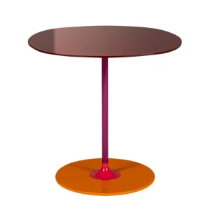 Vitra Tische-Kartell Thierry Beistelltisch, 45 x 45 cm, Burgunderrot