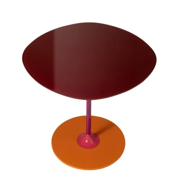 Vitra Tische-Kartell Thierry Beistelltisch, 45 x 45 cm, Burgunderrot