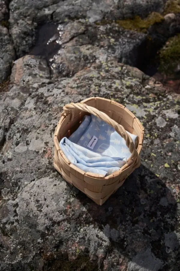 Kauniste Badezimmertextilien^Sauna Leinenläufer, Hellblau