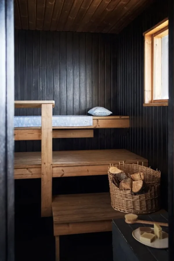 Kauniste Badezimmertextilien^Sauna Leinenläufer, Hellblau