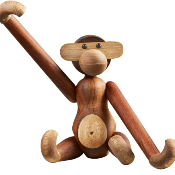 Kinder Kay Bojesen Denmark Kinderzimmereinrichtung | Dekorationsgegenstände^Wooden Monkey, mittelgroß, Teakholz