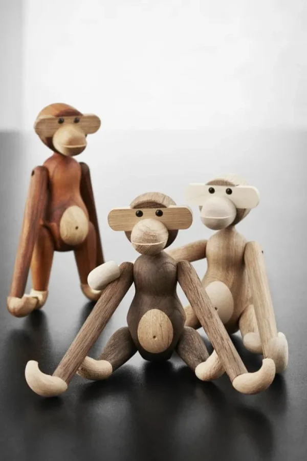 Kinder Kay Bojesen Denmark Kinderzimmereinrichtung | Dekorationsgegenstände^Wooden Monkey, klein, Eiche – Ahorn