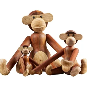 Kinder Kay Bojesen Denmark Kinderzimmereinrichtung | Dekorationsgegenstände^Wooden Monkey, mittelgroß, Teakholz