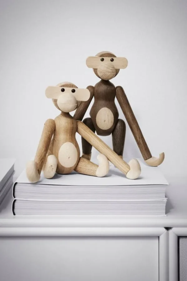 Kinder Kay Bojesen Denmark Kinderzimmereinrichtung | Dekorationsgegenstände^Wooden Monkey, klein, Eiche – Ahorn