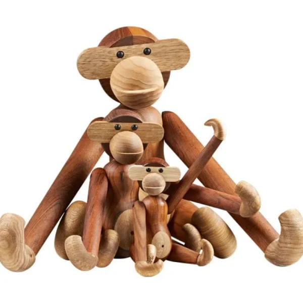 Kinder Kay Bojesen Denmark Kinderzimmereinrichtung | Dekorationsgegenstände^Wooden Monkey, mittelgroß, Teakholz