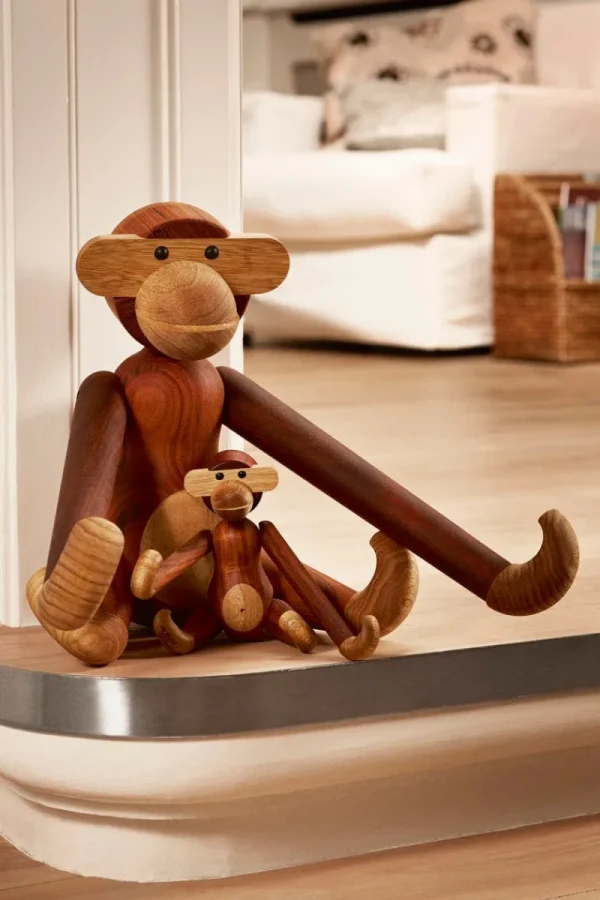 Kinder Kay Bojesen Denmark Kinderzimmereinrichtung | Dekorationsgegenstände^Wooden Monkey, groß, Teakholz